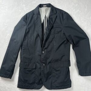 J Crew Blazer Jacket Mens Large Navy 100% Cotton Broken In Chino Vintage Style